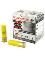 Winchester Ammunition Super-X, 20 Gauge, #4, 2 3-4 Dram, 1 oz., Shotshell, 25 Round Box