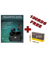 AXIL XCOR Wireless Bluetooth Ear Buds With 29DB SNR + 34 HR Run Time! Hearing Enhancement & Stereo Quality Sound All In One! + 100 RDS PMC XTAC 556 AMMO FREE!