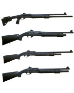 Black Aces Tactical Pro Series X Semi-Auto Shotgun - Black | 12ga | 18.5" & 24" Barrel | Includes Chokes, Hardcase, Standard & 6-Position Tactical Stock and +2 & +6 mag extensions