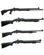 Black Aces Tactical Pro Series X Semi-Auto Shotgun - Black | 12 Gauge | 18.5" & 24" Barrel | Includes Chokes, Hardcase, Standard & 6-Position Tactical Stock and +2 & +6 mag extensions
