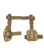 3Pcs Drop Leg Gun Holster And Magazine Holder/Tan (814108017910)