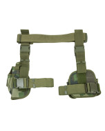 3Pcs Drop Leg Gun Holster And Magazine Holder/Woodland Camo