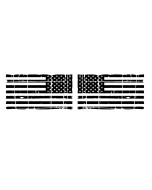 Distressed American Flag Vehicle Decal Pair 