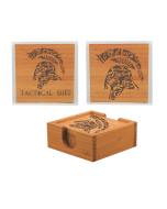 Tactical Shit 4 Coaster Set Logo