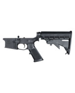 KE Arms KE-15 Billet Complete AR15 Lower Receiver - Black M4 Rifle Buttstock
