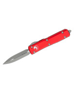 Microtech Ultratech Auto OTF 3.46" Apocalyptic Double Edge Dagger Blade - Red