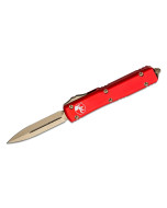 Microtech Ultratech Auto OTF 3.46" Bronze Double Edge Dagger Blade - Red