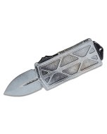 Microtech Exocet Money Clip OTF 1.98" Apocalyptic Double Edge Blade - White Sand