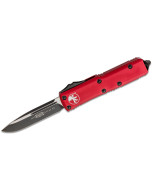 Microtech UTX-85 Auto OTF 3" Black Plain Blade - Red