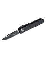 Microtech UTX-85 Tactical Auto OTF 3" Black Drop Point Plain Blade