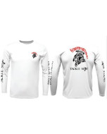 Tackle Shit Spartan Fish Head Men's Xtreme-Tek Long Sleeve Shirt-White/Black