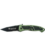 Smith & Wesson Medium Special Ops M.A.G.I.C. Assisted Opening Liner Lock Folding Knife, Green Aluminum Handle