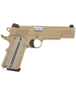 Tisas 1911 Duty 45 ACP 8+1 5" Black Steel Barrel, Flat Dark Earth Cerakote Serrated Steel Slide, Flat Dark Earth Cerakote Steel Frame w/Beavertail