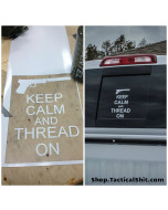 Keep Calm and Thread On Vehicle Decal